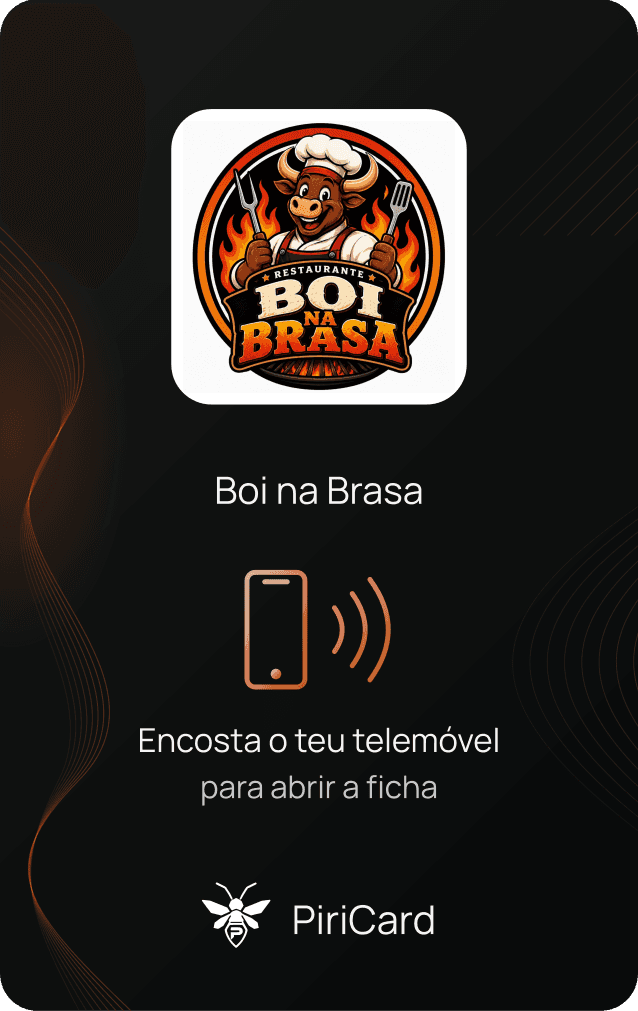 Frente do PiriCard de Boi na Brasa